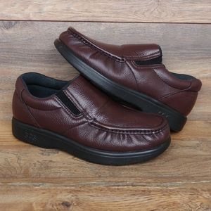 SAS Men's Navigator Non Slip Leather Loafers Wide